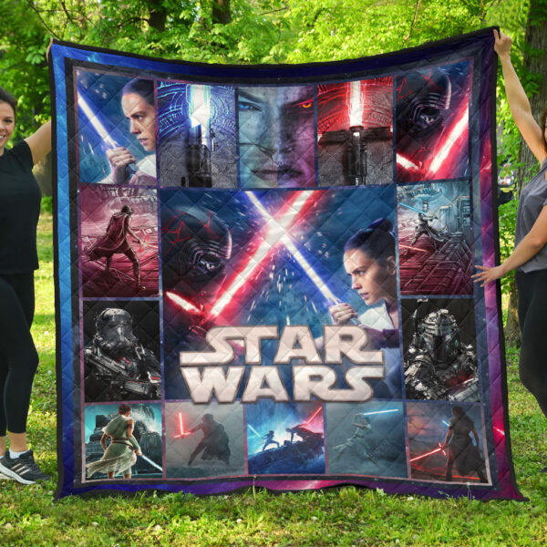 Rey And Ren Star Wars Premium Quilt Blanket Movie Home Decor Custom For Fans