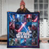 Rey And Ren Star Wars Premium Quilt Blanket Movie Home Decor Custom For Fans 3