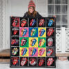 Rolling Stone Sexy Lips Quilt Blanket Gift For Fan ND19 3