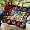 Rolling Stone Sexy Lips Quilt Blanket Gift For Fan ND19 11