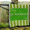 Saint Patrick's Happy St. Patrick Shamrock Patterns Green White Premium Quilt Blanket 13