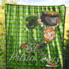 Saint Patrick's Leprechauns Stealing Pot Of Gold Coins Premium Quilt Blanket 5