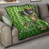 Saint Patrick's Leprechauns Stealing Pot Of Gold Coins Premium Quilt Blanket 15