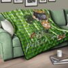 Saint Patrick's Leprechauns Stealing Pot Of Gold Coins Premium Quilt Blanket 17