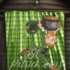 Saint Patrick's Leprechauns Stealing Pot Of Gold Coins Premium Quilt Blanket 7