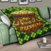 Saint Patrick's Mar 17 Blessing Pot Of Gold Coins Premium Quilt Blanket 17