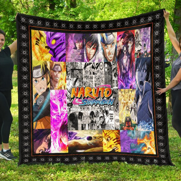 Sasuke Uchiha Vs Naruto Premium Quilt Blanket Anime Home Decor Custom For Fans