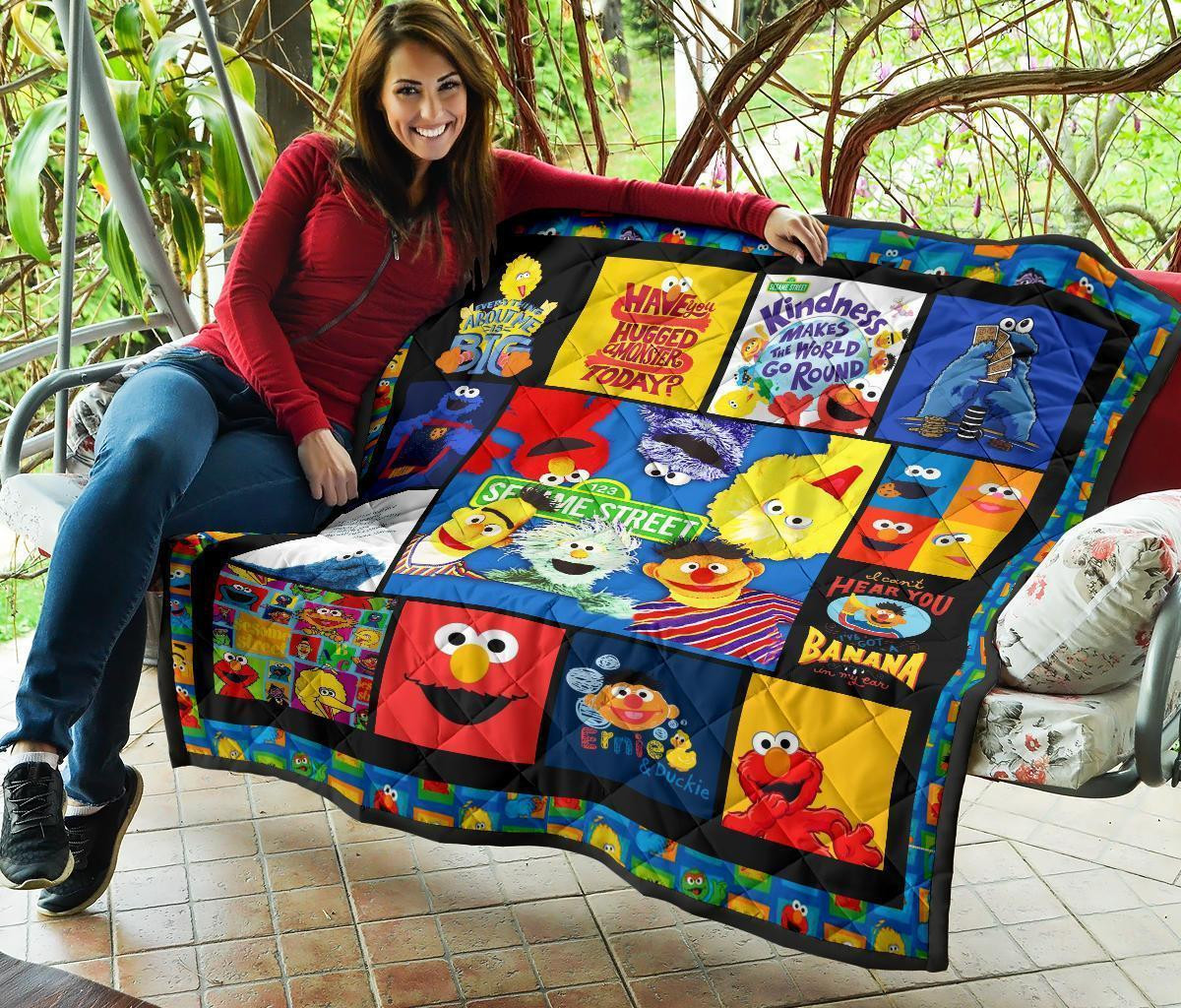 Sesame Street Quilt Blanket Funny Gift Idea All Day Tee