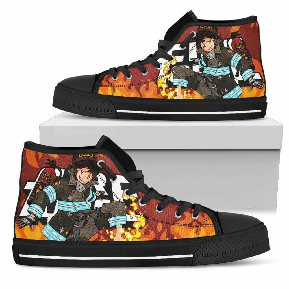 Shinra Kusakabe Fire Force Sneakers Anime High Top Shoes