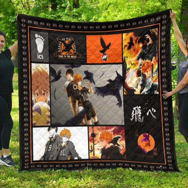 Shoyo Hinata Haikyuu Premium Quilt Blanket Anime Home Decor Custom For Fans