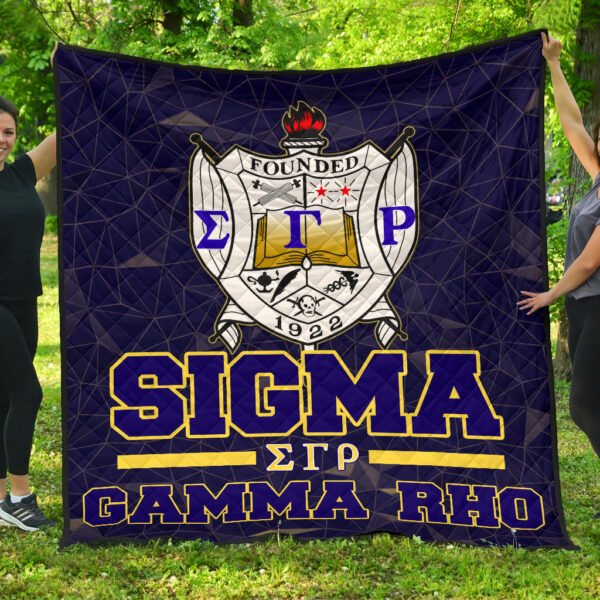 Sigma Gamma Rho Premium Quilt Blanket Sorority Home Decor Custom For Fans