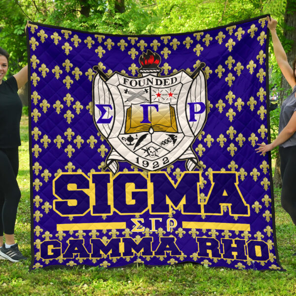 Sigma Gamma Rho Premium Quilt Blanket Sorority Home Decor Custom For Fans