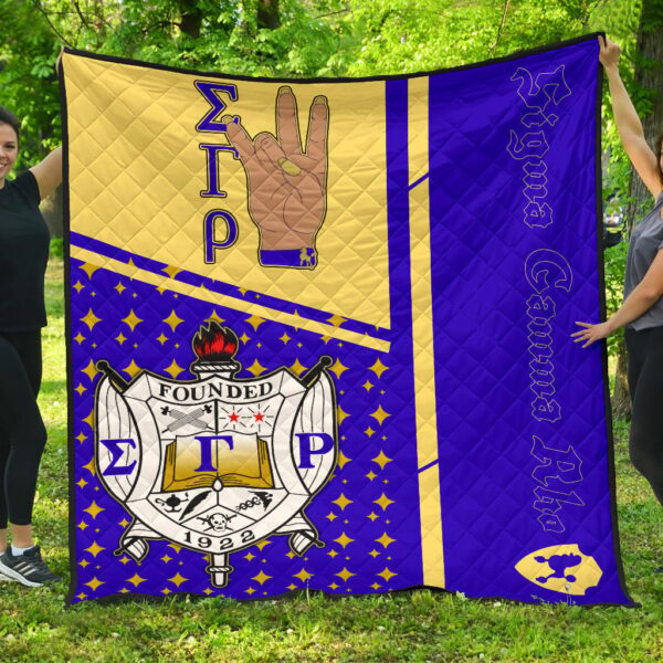 Sigma Gamma Rho Premium Quilt Blanket Sorority Home Decor Custom For Fans