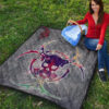 Skull Premium Quilt - Demon Death Skull Skeleton Sign Quilt Blanket 9