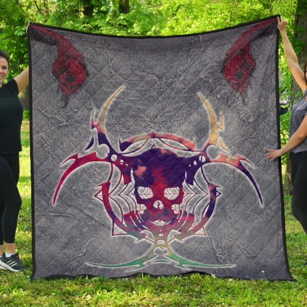 Skull Premium Quilt – Demon Death Skull Skeleton Sign Quilt Blanket