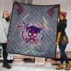 Skull Premium Quilt - Demon Death Skull Skeleton Sign Quilt Blanket 1