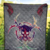 Skull Premium Quilt - Demon Death Skull Skeleton Sign Quilt Blanket 5