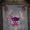 Skull Premium Quilt - Demon Death Skull Skeleton Sign Quilt Blanket 7