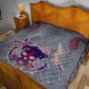 Skull Premium Quilt - Demon Death Skull Skeleton Sign Quilt Blanket 19