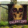 Skull Premium Quilt - Golden Skull Hearts Eyes Happy Valentino Quilt Blanket 13