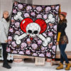 Skull Premium Quilt - Love In Your Bones Funny Skull Emotions Patterns Valentine Quilt Blanket 1