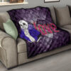 Skull Premium Quilt - Love Sans Wearing Blue Winter Clothes Skull Patterns Quilt Blanket 15