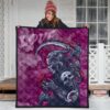 Skull Premium Quilt - Machine Cyborg Skull Death Reaper In Love Quilt Blanket 3