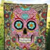 Skull Premium Quilt - Pink Mandala Skull Floral Skull Patterns Quilt Blanket 5