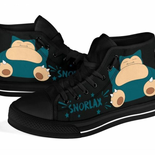 Snorlax Sneakers High Top Shoes Gift Idea