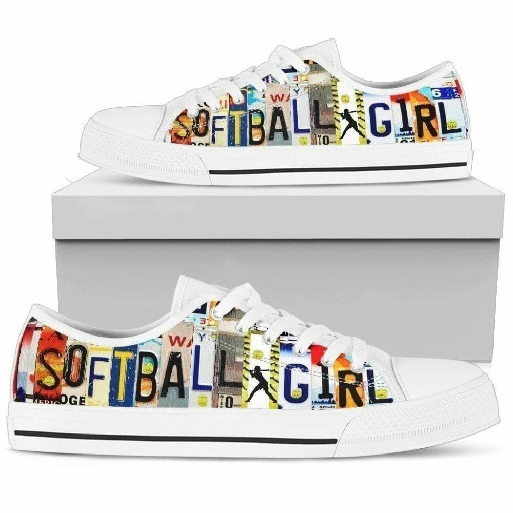 Softball Girl Women Sneakers Style Gift Idea