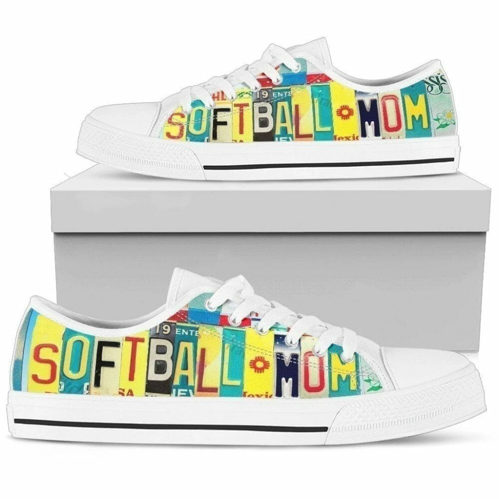 Softball Mom Funny Mom Gift Women Sneakers Style