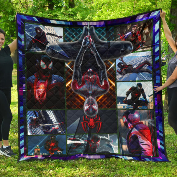 Spider Man Miles Gonzalo Morales Comic Premium Quilt Blanket Movie Home Decor Custom For Fans