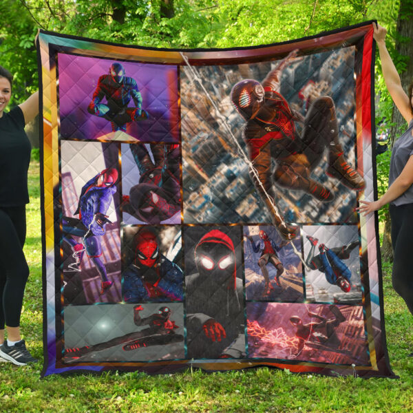 Spider Man Miles Gonzalo Morales Comic Premium Quilt Blanket Movie Home Decor Custom For Fans