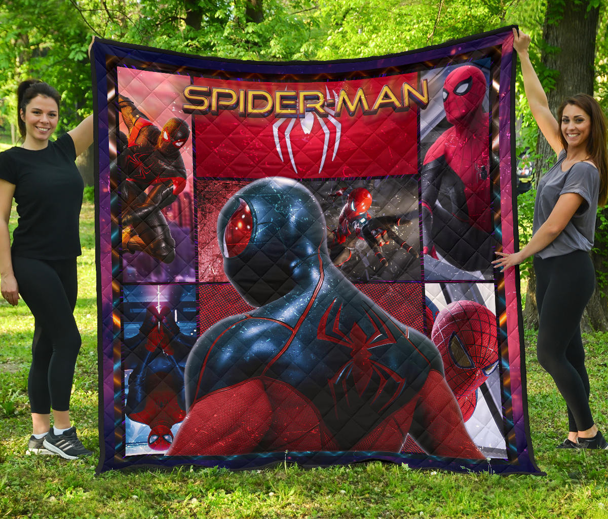 Spider Man Miles Gonzalo Morales Premium Quilt Blanket Movie Home