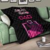 Squid Game Movie Premium Quilt - All Rounds Squid Workers Neon Minimalist Quilt Blanket 17