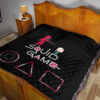 Squid Game Movie Premium Quilt - Chibi Squid Worker With Lost Player Quilt Blanket 19