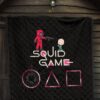 Squid Game Movie Premium Quilt - Chibi Squid Worker With Lost Player Quilt Blanket 7