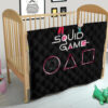 Squid Game Movie Premium Quilt - Chibi Squid Worker With Lost Player Quilt Blanket 21