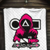 Squid Game Movie Premium Quilt Cold Triangle Squid Worker Portrait Artwork White Quilt Blanket 7