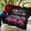 Squid Game Movie Premium Quilt Cute Chibi Squid Workers Round Square Triangle Big Head Quilt Blanket 11