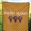 Squid Game Movie Premium Quilt - Cute Chibi Squid Workers Round Square Triangle Face Quilt Blanket 5