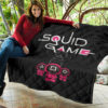 Squid Game Movie Premium Quilt Cute Chibi Squid Workers Round Square Triangle Quilt Blanket 11