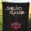 Squid Game Movie Premium Quilt Cute Chibi Squid Workers Round Square Triangle Quilt Blanket 5