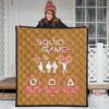 Squid Game Movie Premium Quilt Dalgona Challenge Round Square Triangle Umbrella Fat Squid Worker Quilt Blanket 3