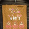 Squid Game Movie Premium Quilt Dalgona Challenge Round Square Triangle Umbrella Fat Squid Worker Quilt Blanket 7