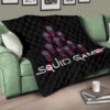 Squid Game Movie Premium Quilt - Funny Chibi Squid Workers Team Round Square Triangle Quilt Blanket 17