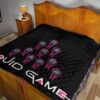 Squid Game Movie Premium Quilt - Funny Chibi Squid Workers Team Round Square Triangle Quilt Blanket 19