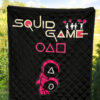 Squid Game Movie Premium Quilt - Funny Naughty Squid Workers Round Square Triangle Umbrella Quilt Blanket 5