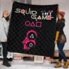 Squid Game Movie Premium Quilt - Funny Naughty Squid Workers Round Square Triangle Umbrella Quilt Blanket 1