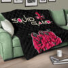 Squid Game Movie Premium Quilt Funny Squid Workers Surprising Pose Quilt Blanket 17